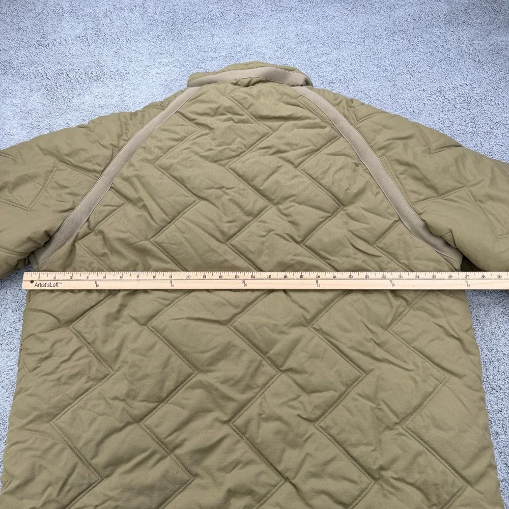 ENYCE Jacket Mens 3XL Tan Quilted Puffer Coat Full Zip Streetwear Y2K Vintage